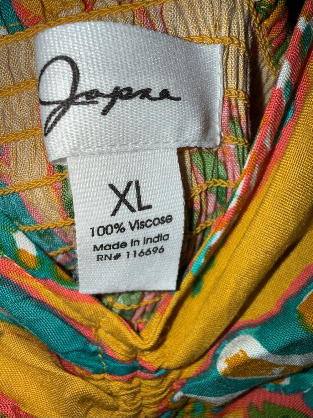 Japna Mustard & Teal Tropical Print Sundress - Picture 4 of 8